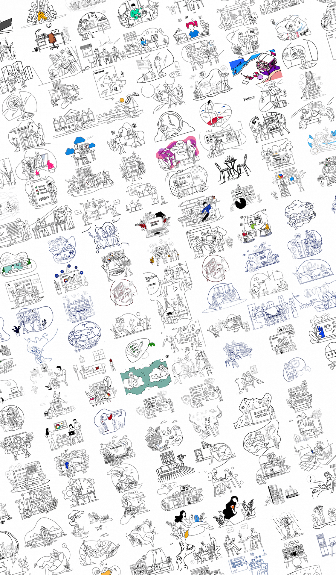 SVG Sketch scenes you can quickly adjust and brand
